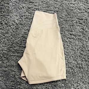 BuffBunny Beige High-Waist Athletic Shorts